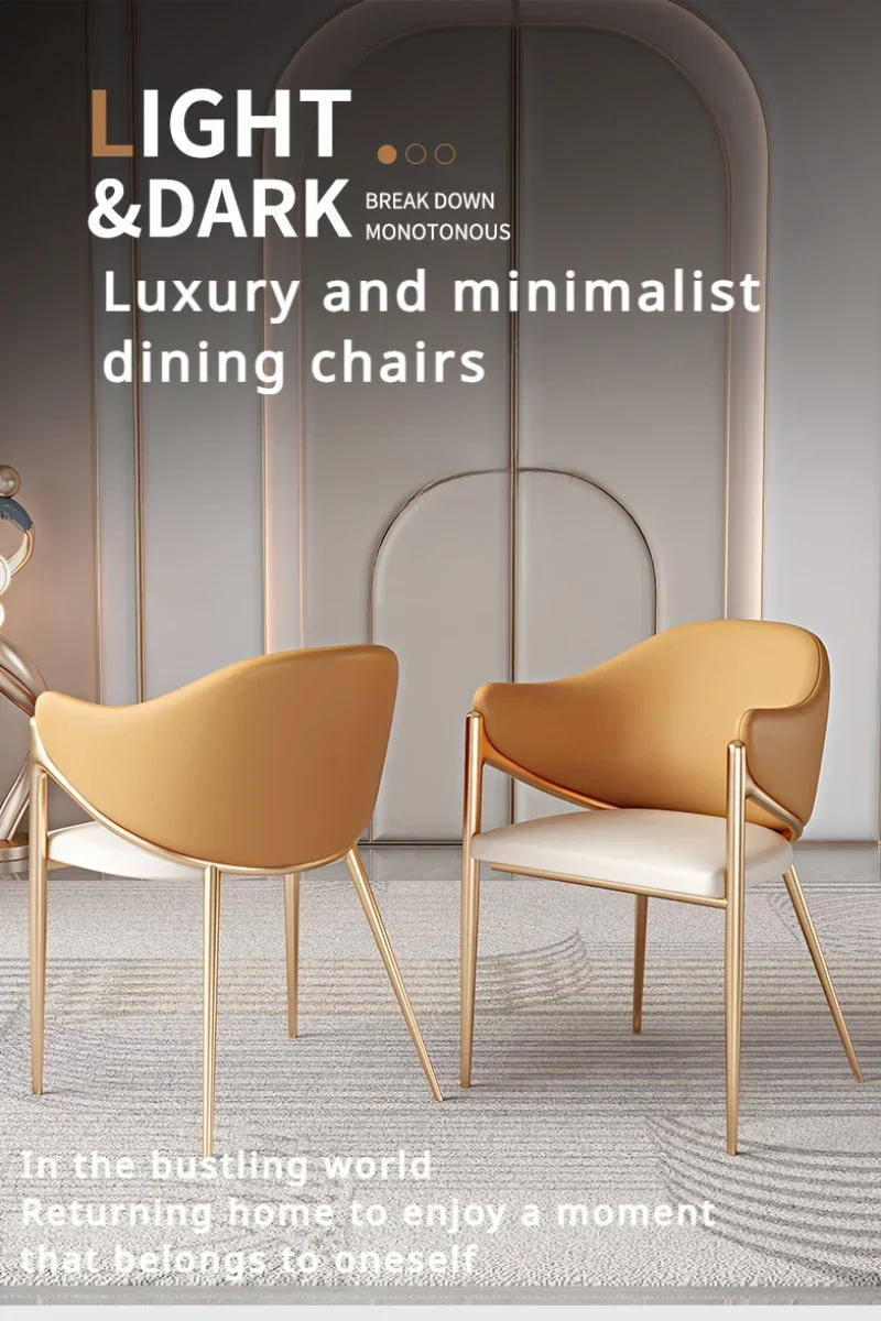 Description Picture 2 of itemItalian Relax Kitchen Chairs Luxury Floor Designer Dining Room Chairs Office Individual Mobili Cucina Home Furniture MQ50CY