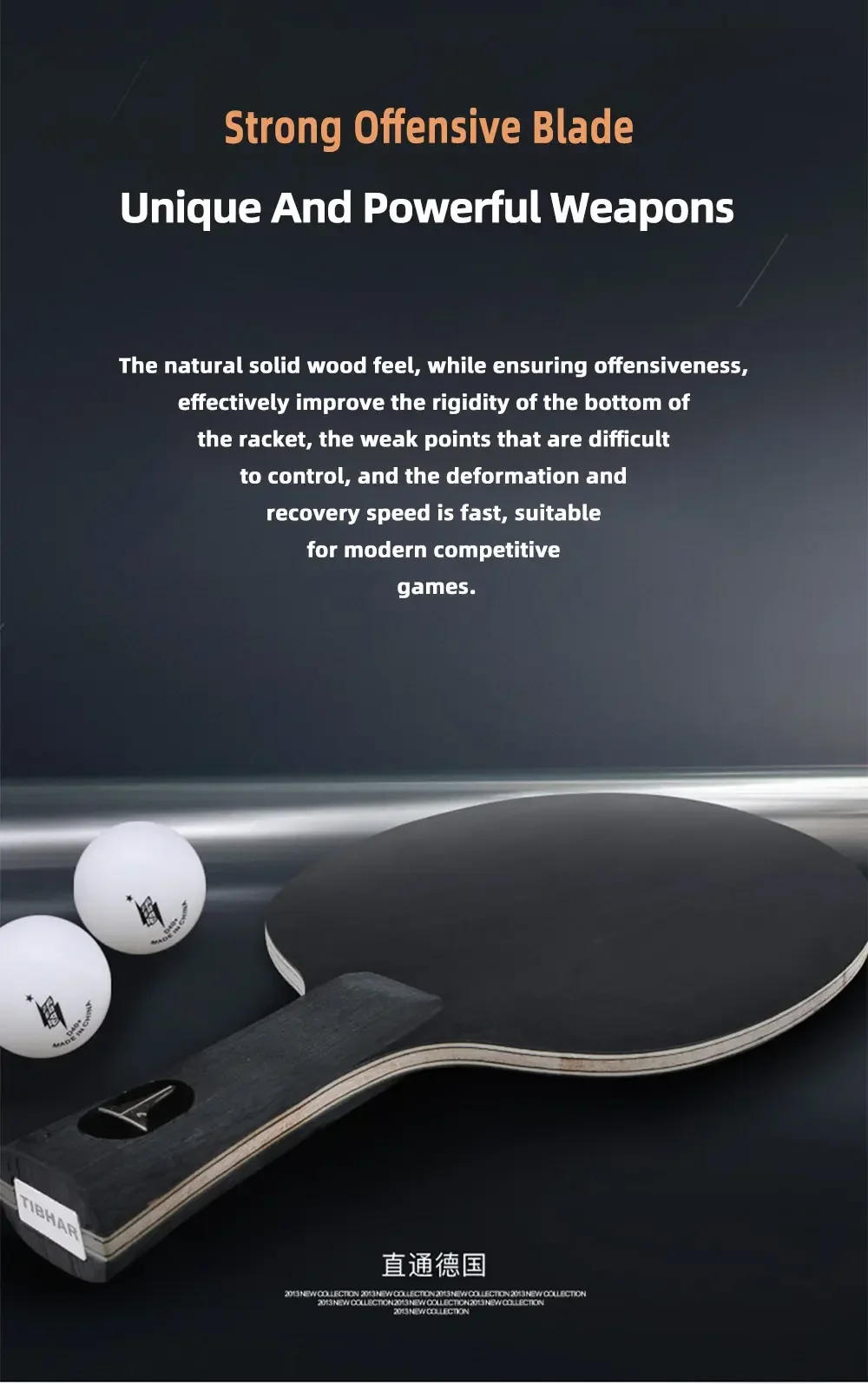 Description Picture 6 of itemTIBHAR 9 Star Table Tennis Racket Superior Sticky Rubber Carbon Blade Ping Pong Rackets Professional Pimples-in Sticky Original