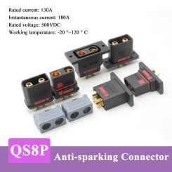 Anti-Sparking QS8P-S QS8P-L QS8P-U Plug 130A 500VDC High Current Electric Motorcycle Modified Model Aircraft Battery Connector