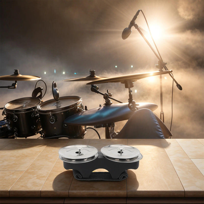 Description Picture 6 of itemFinger Jingles Tambourine Steel Jingles Handheld Percussion 8 X 3.5 X 4cm Metal Musical Instruments For Cajon Hand Drum