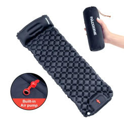 Ultralight Inflatable Sleeping Pad for Camping, Built-in Pump, Ultimate for Camping, Hiking, Carry Bag, Compact & Lightweight