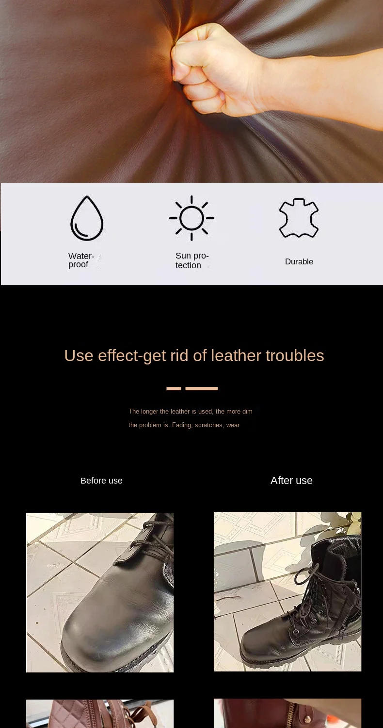 Description Picture 5 of itemWhite Leather Coloring Paint Cream 50ml for Sofa Bag Car Seat Clothe Shoe Leather Dye Repair Restore Recover Tools Wholesale