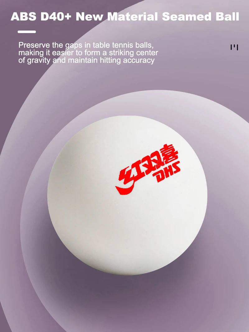 Description Picture 4 of item100Pcs DHS Seamed Table Tennis Ball ABS New Material Table Tennis Ball ITTF Approved Ping Pong Balls for Training Competition