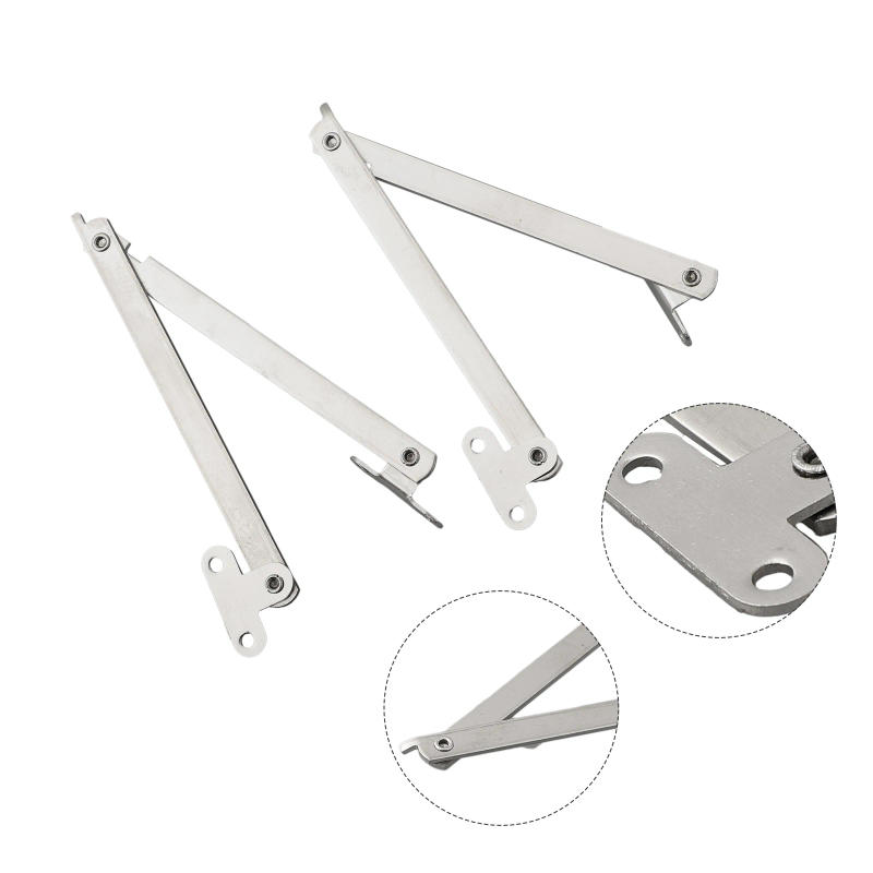 Description Picture 2 of item2pcs Stainless Steel Folding 180 Degree Lid Support Hinges For Furniture Cabinet, Office Shelf, Bookshelf,Office Racks Hinges