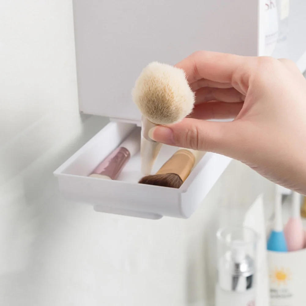 Description Picture 4 of item1Pc Storage Box Drawer Hidden Under Desk Drawer Storage Office Organizer Desk Self Adhesive Drawers PP Undertable Accessories