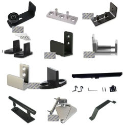 Matte Black Sliding Barn Door Wall Floor Mount Guide Guider Roller Wheel Pull Corner Clasp Latch Lock Pocket Damper