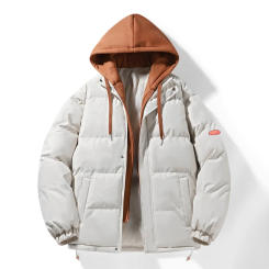 Roupas Masculinas Parkas Fashion Casual Style Thickened Warm Hooded Jacket High Quality Men Clothing Zipper Solid Color Outwear