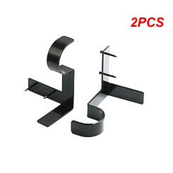 2PCS New Curtain Rod Bracket Hang Curtain Rod Holders Tap Right Into Window Frame Double Curtain Rod Bracket Hardware