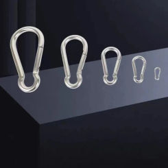 M4 M6 M8 M10 M12 304 Stainless Steel Spring Snap Carabiner Quick Link Lock Ring Hook Snap Shackle Chain Fastener Hook Dog Chain