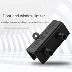 Non-perforated Window Screen Limiter Aluminum Alloy Door and Window Fixed Push-pull Child Lock Buckle Anti-theft Lock
