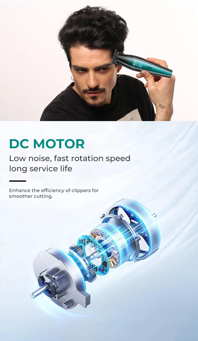 Description Picture 4 of itemVGR Hair Trimmer Professional Hair Clipper Barber Hair Cutting Machine 9000 RPM Cordless Haircut Metal Trimmer for Men V-992