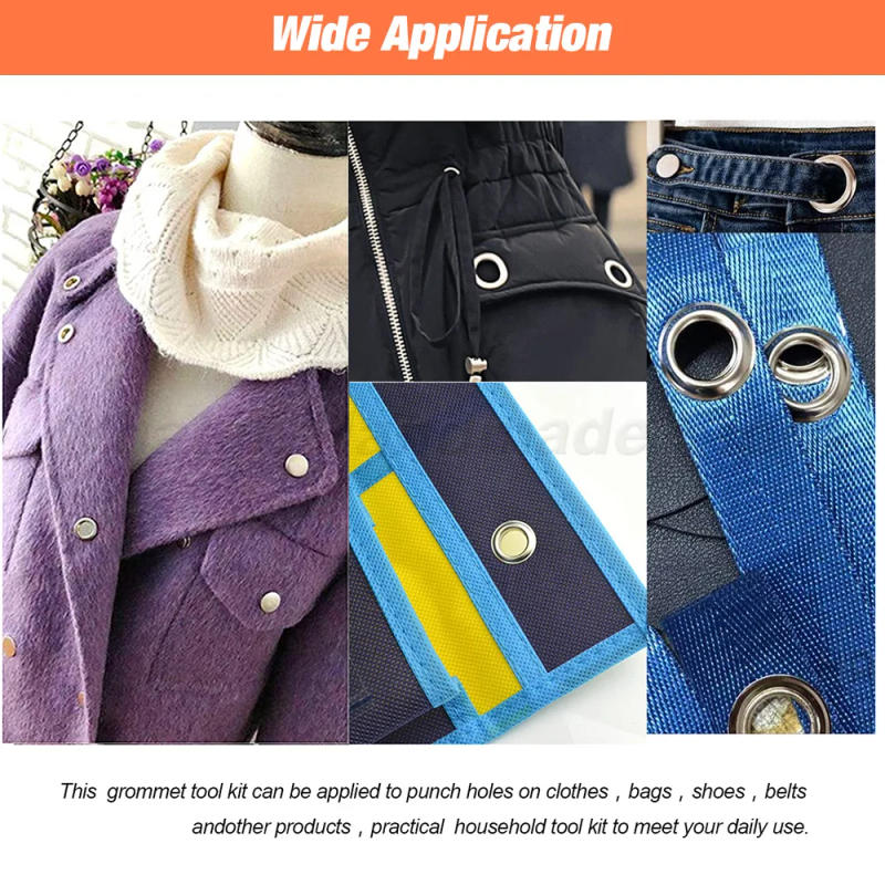 Description Picture 6 of item100 Sets 4mm Metal Eyelets Grommet Ring With Washer Multicolor For Scrapbooking Shoes Belt Cap Bag Tags Clothes DIY Leathercraft