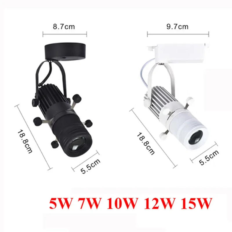 Description Picture 5 of item5W 10W 15W Graphics Cutting Light Adjustable Square Shape LED Rail Track Spotlight Museum Art Decor Gallery Painting Cut Lamp