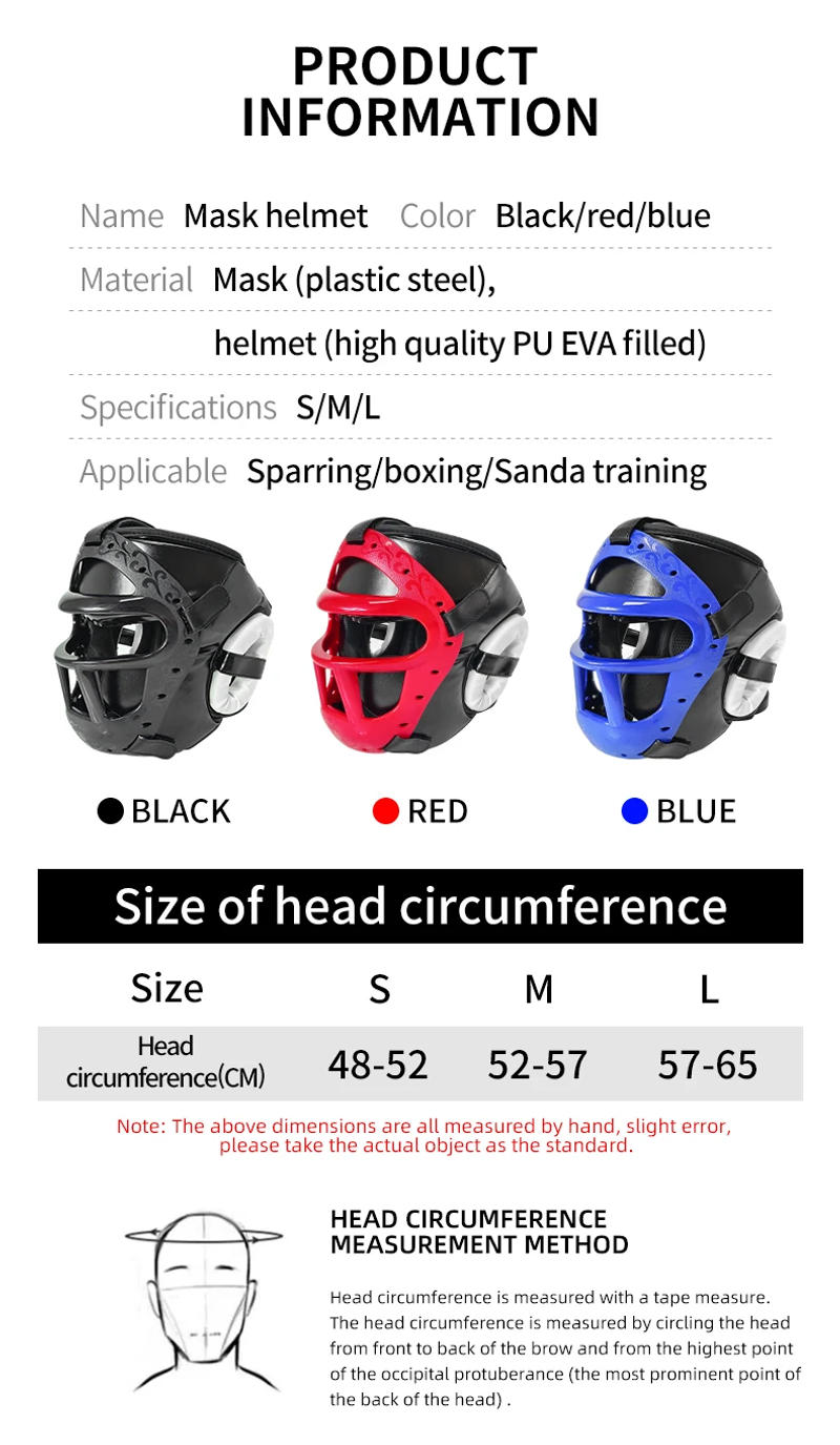 Description Picture 3 of itemGrade PU leather Boxing Helmet head protectors adult kids Professional competition headgear MMA Muay thai kick boxing Head Guard