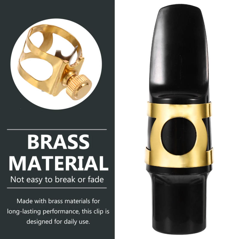 Description Picture 3 of itemSax Ligature Pipe Clamp Musical Instrument Saxophone Parts Brass Reed Clips Alto