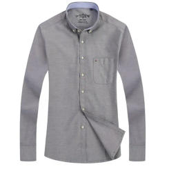 Shirt Men Dress Shirt Fashion Long Sleeve Oxford Business Formal Regular Fit Office Formal Men's Clothing Blouses