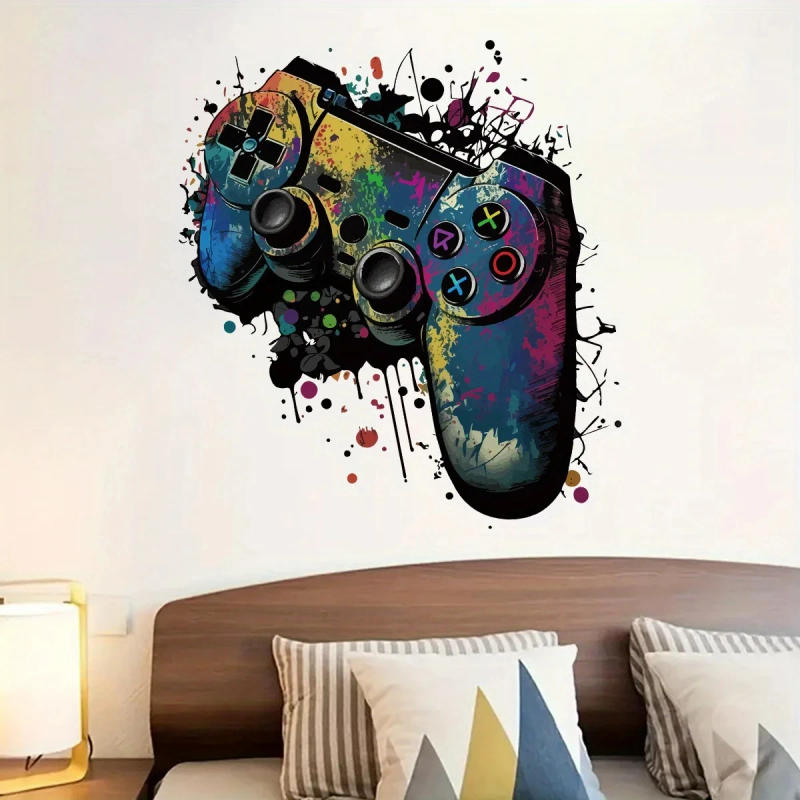 Description Picture 5 of itemWatercolor Colorful Game Mechanical Wall Stickers for  Decor Wall Decal Bedroom Living Room Decoration