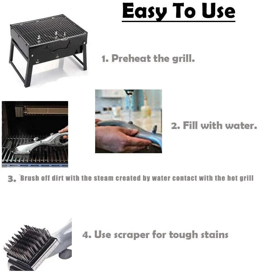 Description Picture 4 of itemBarbecue Outdoor Cleaning Brush Barbecue Cleaner Suitable for Charcoal Scraper Gas Accessories Cooking Kitchen Tools