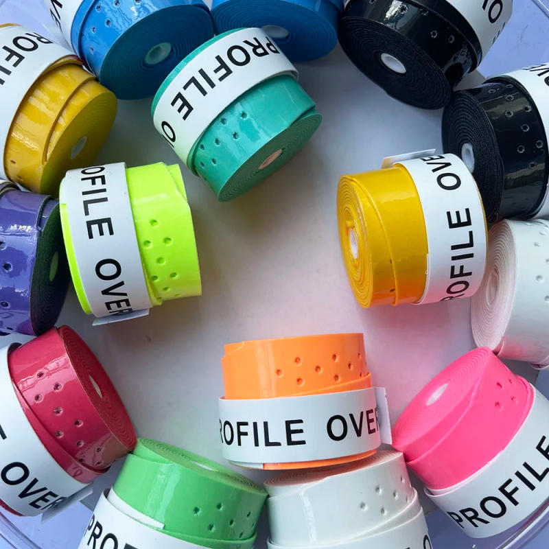 Description Picture 4 of item60PCS Anti-slip Tennis Overgrips PU Sticky Perforated Squash Rackets Overgrips Sweat Absorbed Wraps