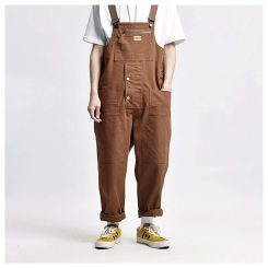 2023Hip Streetwear Hop Bib Harajuku Japan Male Jumpsuit Trousers Overalls Men Women Couple Loose Casual Wide Leg Cargo Pants