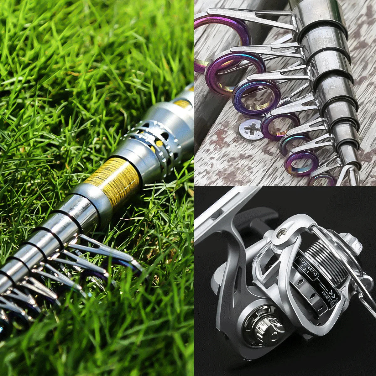 Description Picture 6 of itemFishing gear rod and wheel set Far throw Luya sea fishing rod and reel combination telescopic spinning rod