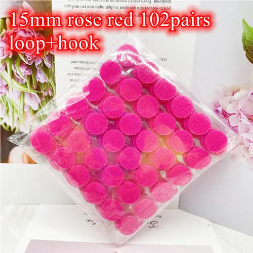 Description Picture 4 of itemSticker  Rose Red Round Dots Sticker Strong Self Adhesive Fastener Tape 10/15/20/25/30mm Nylon Hooks and Loops Adhesive Fastener
