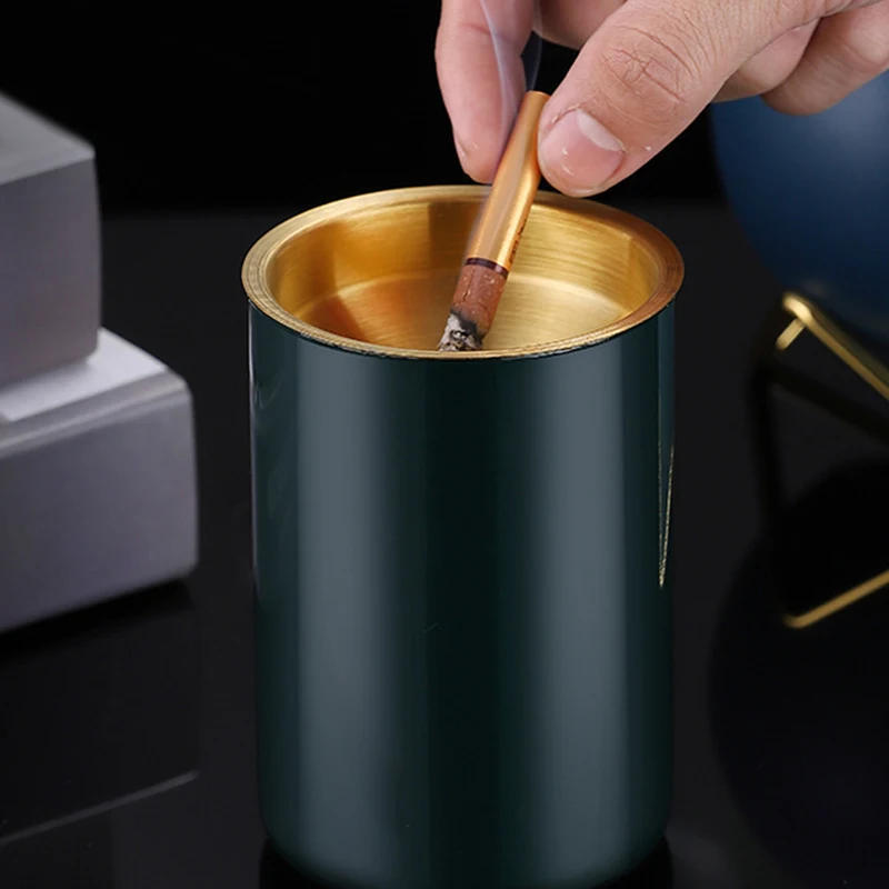 Description Picture 6 of itemDetachable Metal Stainless Steel Ashtray Creative Funnel Windproof Car Ashtray Cup Living Room Ash Proof Office Home Decor