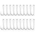 Single Pinch Window Treatment Metal Pleat Drapes Curtain Hooks - Silver Tone (20-Piece)