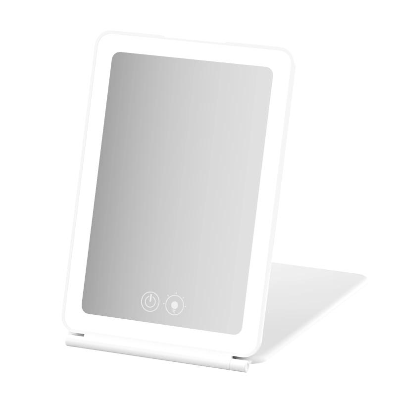 Description Picture 4 of itemPortable Makeup Mirror Light Foldable LED Vanity Mirror with 3X Magnifying Mirror Touch Control Dimmable Rechargeable