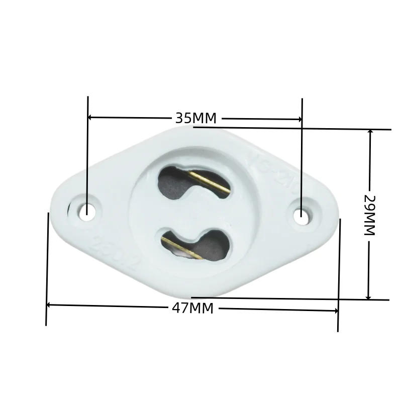 Description Picture 2 of itemT8 Starter Lamp Holder T10 Fluorescent Light Bracket Starter Lamp Holder Accessories for Fluorescent Lamp Grille Light Panel