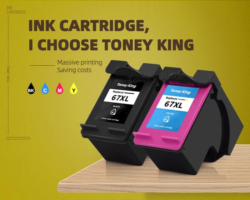 Description Picture 2 of itemReplacement For HP 67 67XL Ink Cartridge For HP Deskjet 1225 2732 2752 2755 4158 plus 4140 4152 4155 4158 ENVY 6052 6055 Printer