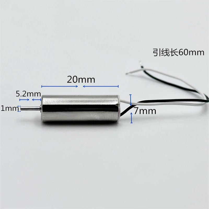 Description Picture 3 of item2PCS 720 7mm*20mm CW CCW Mini Coreless Motor DC3.7V 48000RPM High Speed Micro Hollow Cup Motor DIY For RC Drone Aircraft Model
