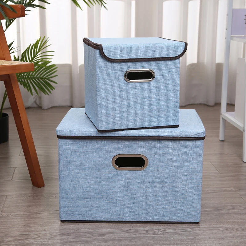 Description Picture 2 of itemCube non-woven fabric folding storage box, toy fabric storage box with lid, home bedroom wardrobe, office storage box