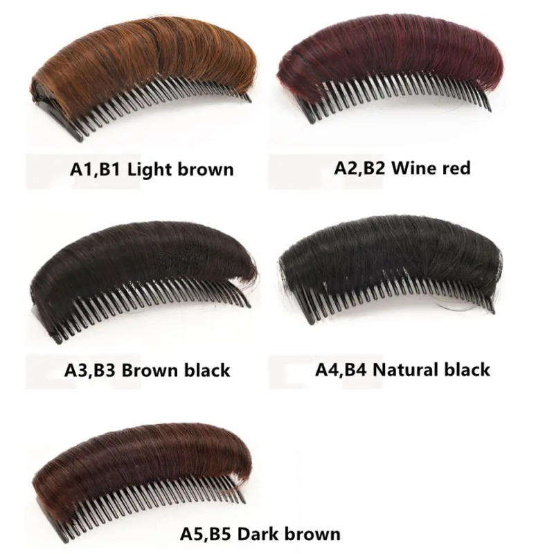 Description Picture 3 of itemHairpin Princess Styling Tools Hair Combs Synthetic hair False Hair Clip Fluffy Hair Pad DIY Hair Extension Invisible Hair Bun