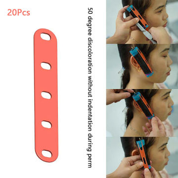 20Pcs Barber Shop Perm Band Hair Perm Rods Hair Rollers Cold Wave Rods With Elastic Rubber Band Professional Styling Tools