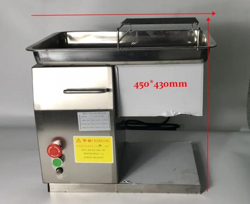 Description Picture 6 of item110V/220V QX Stainless Steel electric Meat Slicer meat slicing machine Desktop Type Meat Cutter Meat Cutting Machine