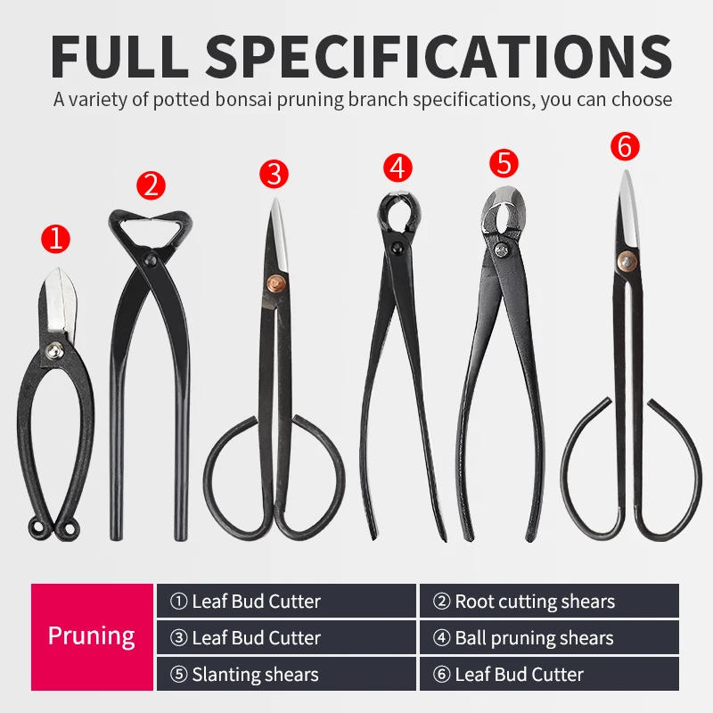 Description Picture 6 of itemOnnfnag Profissional Root Cutter Bonsai Cutter Concave Edge Scissors Steel Bonsai Tools for Pruning Bonsai Tree Brunches Knots