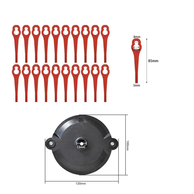 Description Picture 2 of item20pcs Lawn Mower Trimmer Blade For Grass Replacement Blade Cutting Disc Fits For PRTA 20Li A1311046 Garden Power Tools