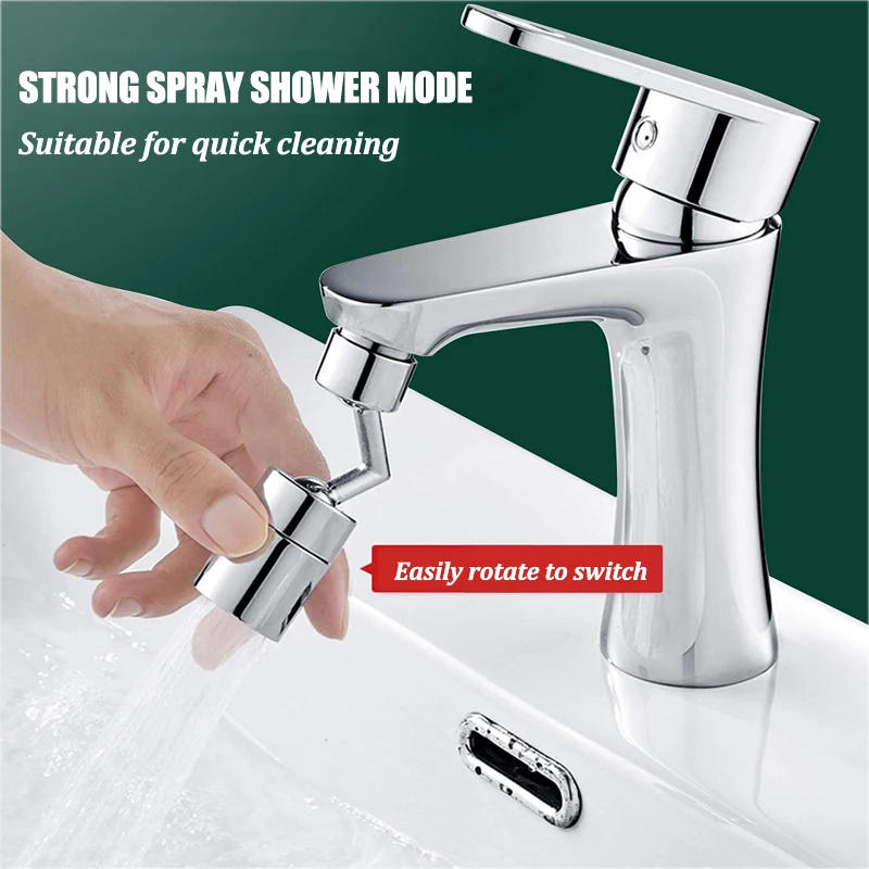 Description Picture 6 of itemAny Rotation Universal Splash Filter Faucet Spray Head Water Outlet Faucet Extender Bubbler Sprayer Kitchen Bathroom Accessories