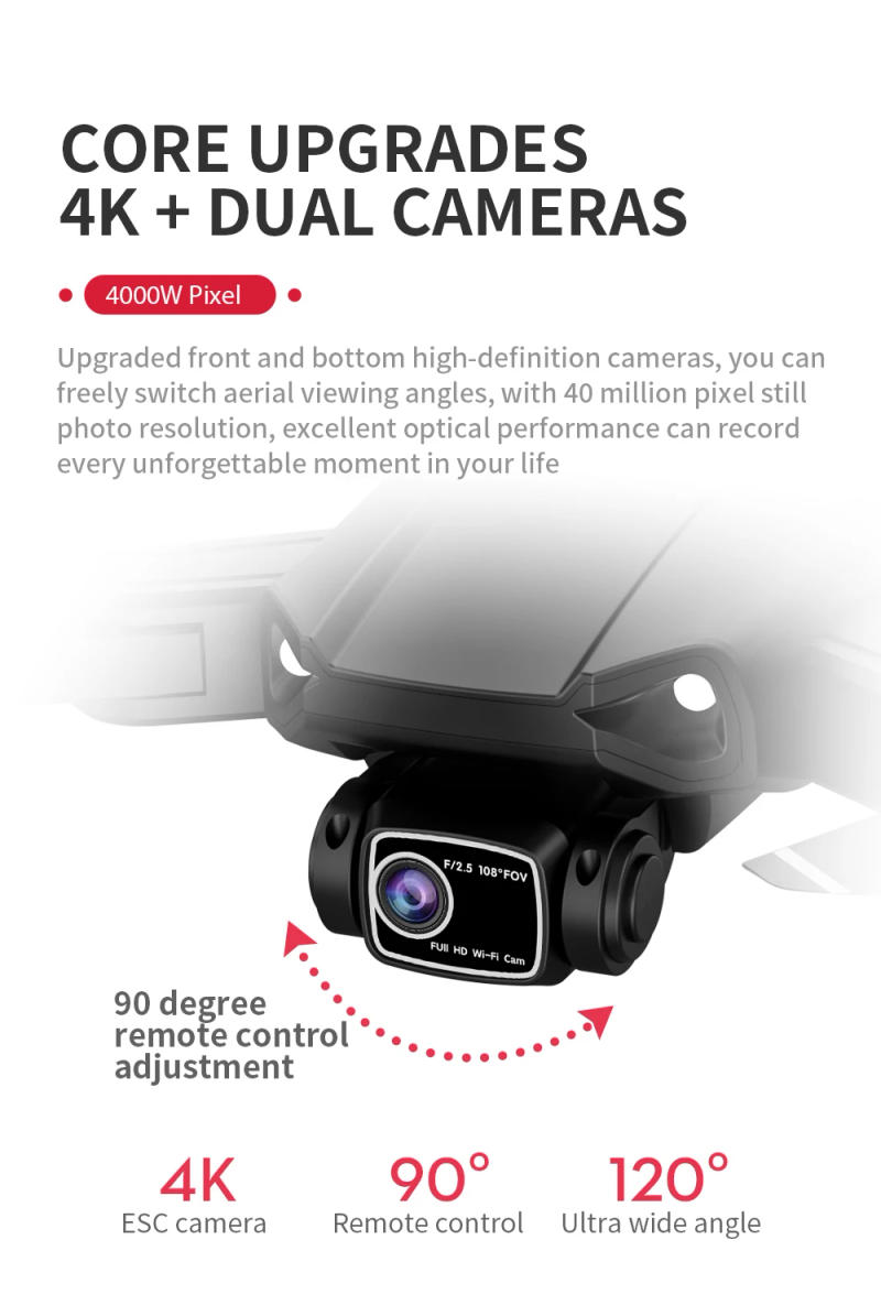 Description Picture 5 of itemL900 PRO SE Drone 4K Professional GPS 5G WIFI Brushless Motor Dual Camera Dron Fodable RC Quadcopter FPV Helicopter L900 SE MAX