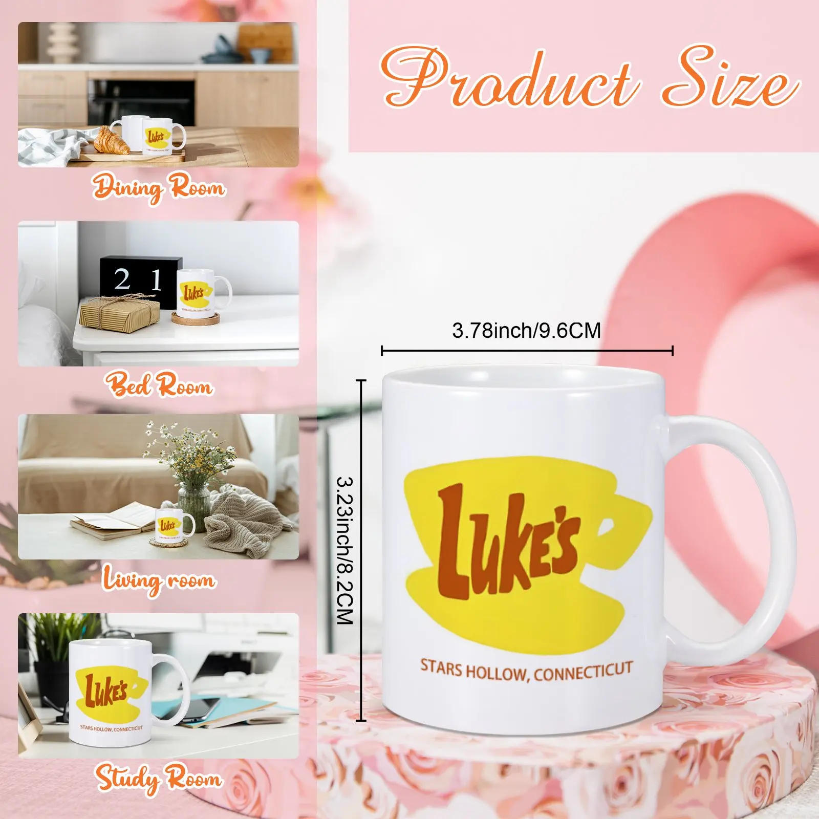 Description Picture 4 of itemCoffee Mugs Lukes Tea Cups Personalized Mugs  Home Decal Friend Gifts Milk Mugen Novelty Custom Coffeeware Drinkware Tableware