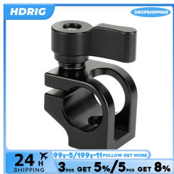 HDRIG Universal 15mm Single Rod Clamp with 1/4"-20 Threaded for Camera Cage 15mm Rod Pipe