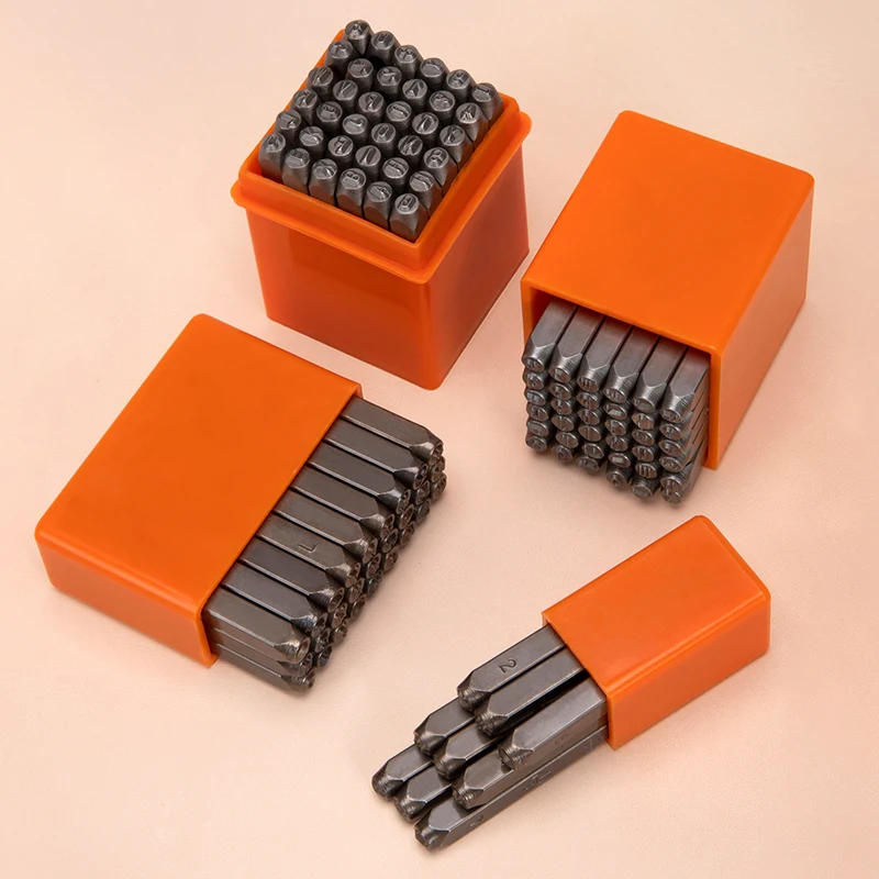 Description Picture 2 of itemWUTA 27/36Pcs Alphabet Stamp Set Number & Letter Stamping Punch Kit Steel Die Embossing DIY Jewelry Metal Leather LOGO 3mm