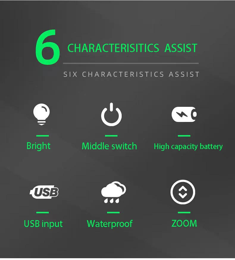 Description Picture 3 of itemTactical Military Search Flash Light White Laser Flashlight LEP 4999 Meter Built in 18650 Battery USB Fast Charging Rechargeable