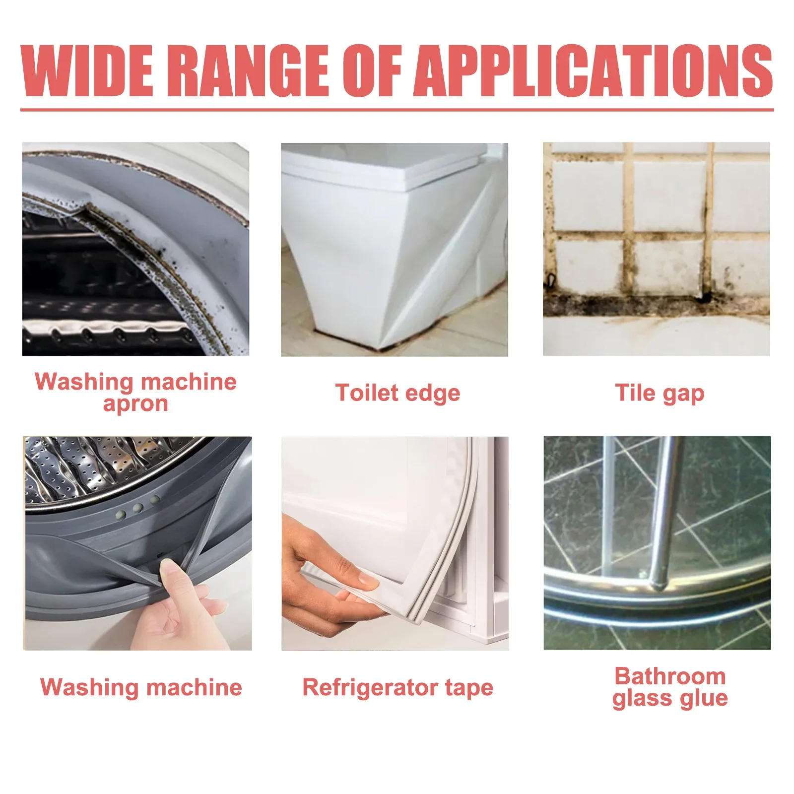 Description Picture 5 of item20g Wall Mold Mildew Remover Cleaner Caulk Gel Pool Tile Gap Spot Mold Remover Washing Machine Bathroom Mildew Gel Remover Gel