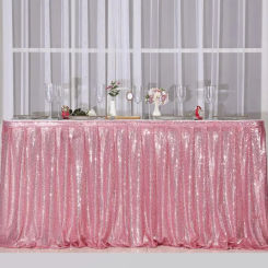 Sequin Table Skirt Tables Flash Cloth Birthday Party Decor Wedding Festival Event Rectangle Glitter Table Skirts Decoration