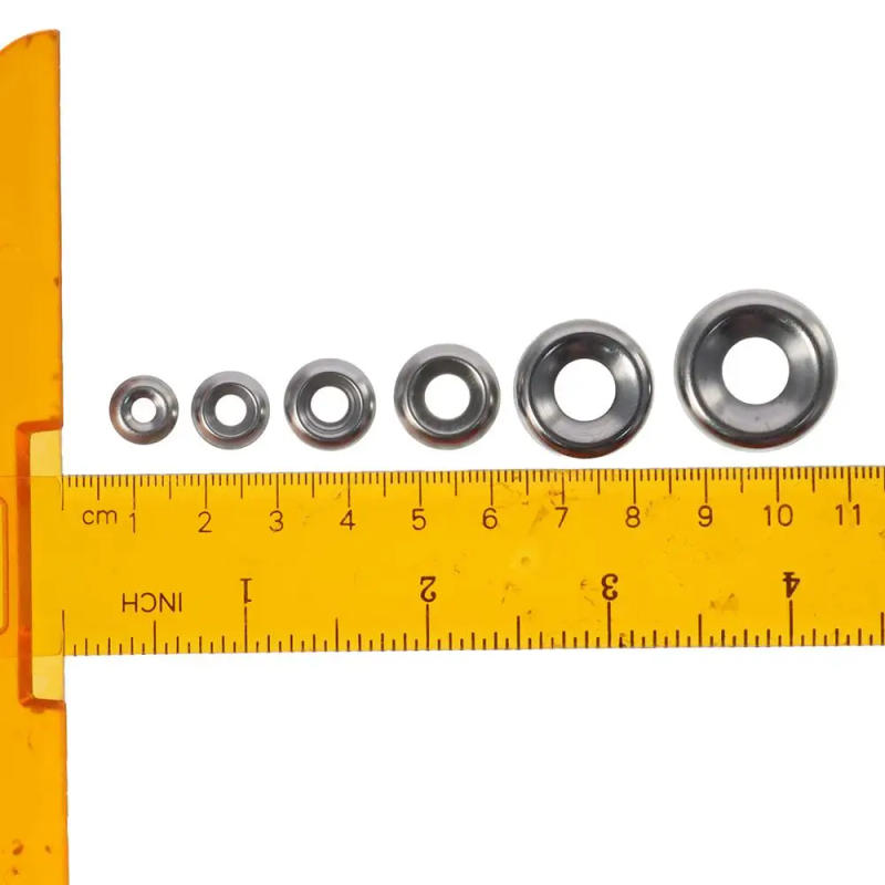 Description Picture 5 of item170pcs Stainless Steel Cup Countersunk Washer Silver 4#/6#/8#/10#/12#/14#/16# Finishing Cup Washer Countersunk Washers