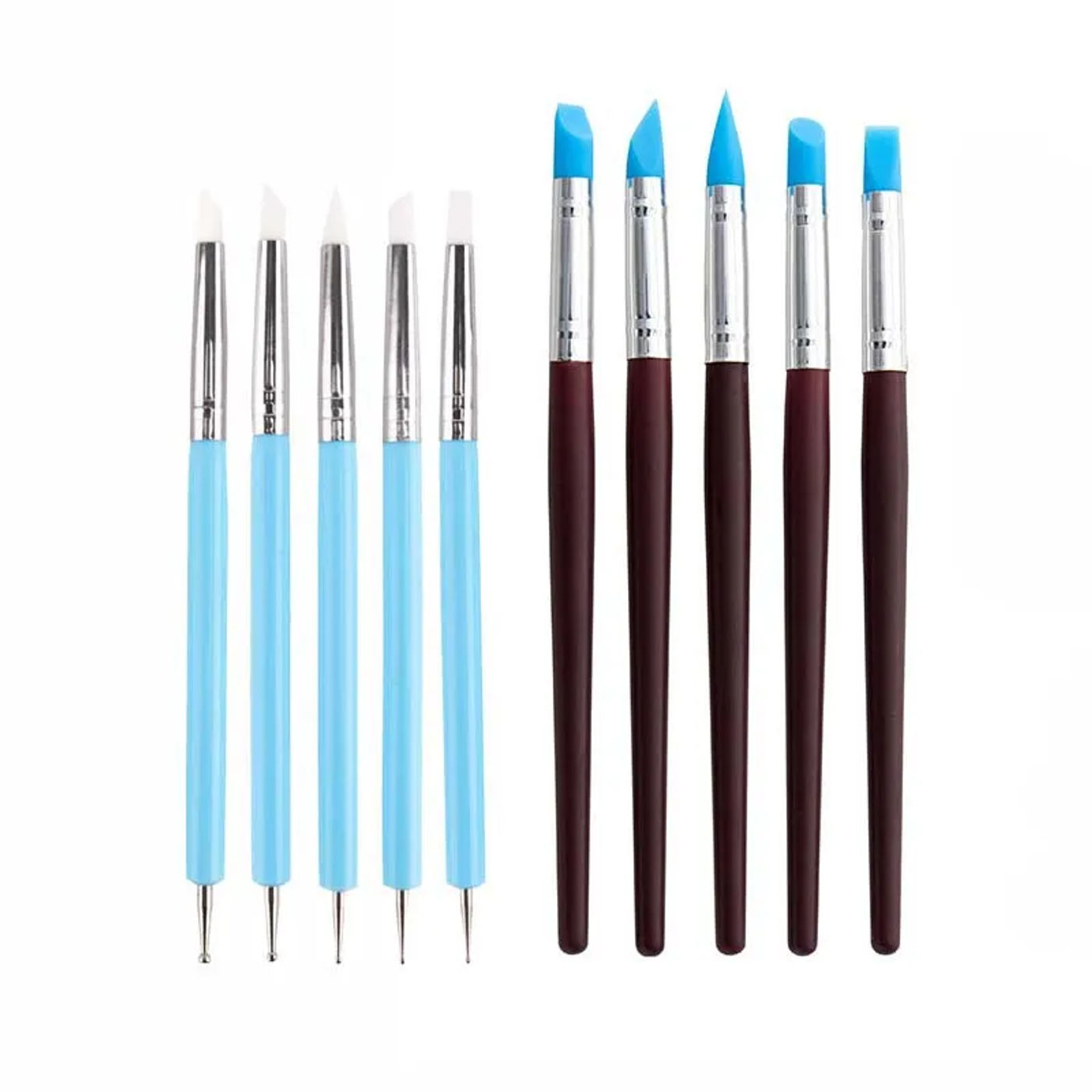 Description Picture 2 of item5PCS Silicone Clay Sculpting Tool for Brush Modeling Dotting Nail Art Pottery Clay Tool DIY Carving Sculpting Tools Nail Brush