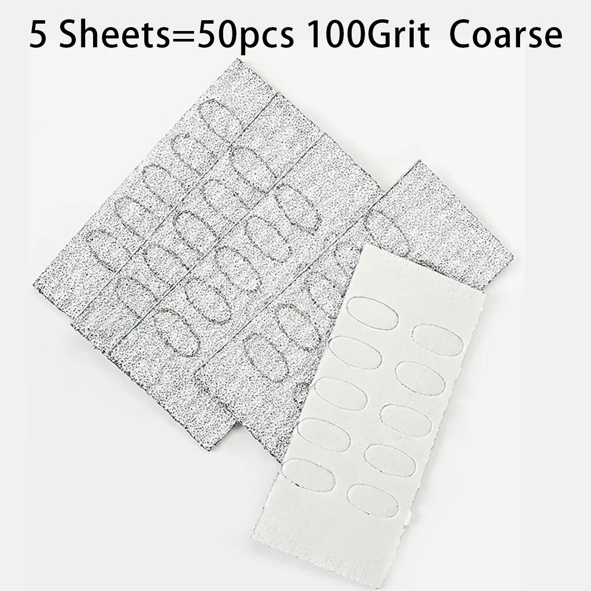 Description Picture 4 of item50pcs 100/240# Nail Cuticle Pusher Self-adhesive Sand Flake Files Trimming Nails Pre Polishing Manicure Treatment Tool SteelPush