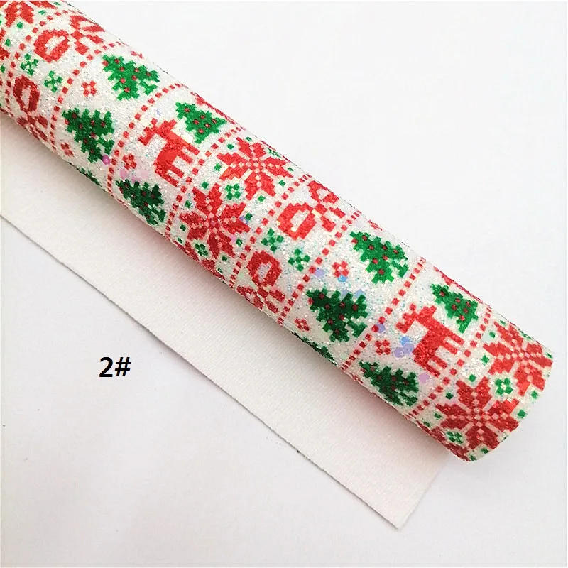 Description Picture 4 of itemRed Christmas Faux Leather Sheets Christmas Trees Snowflakes Custom Synthetic Leather Sheet For DIY Craft Sheets Mini Rolls W207